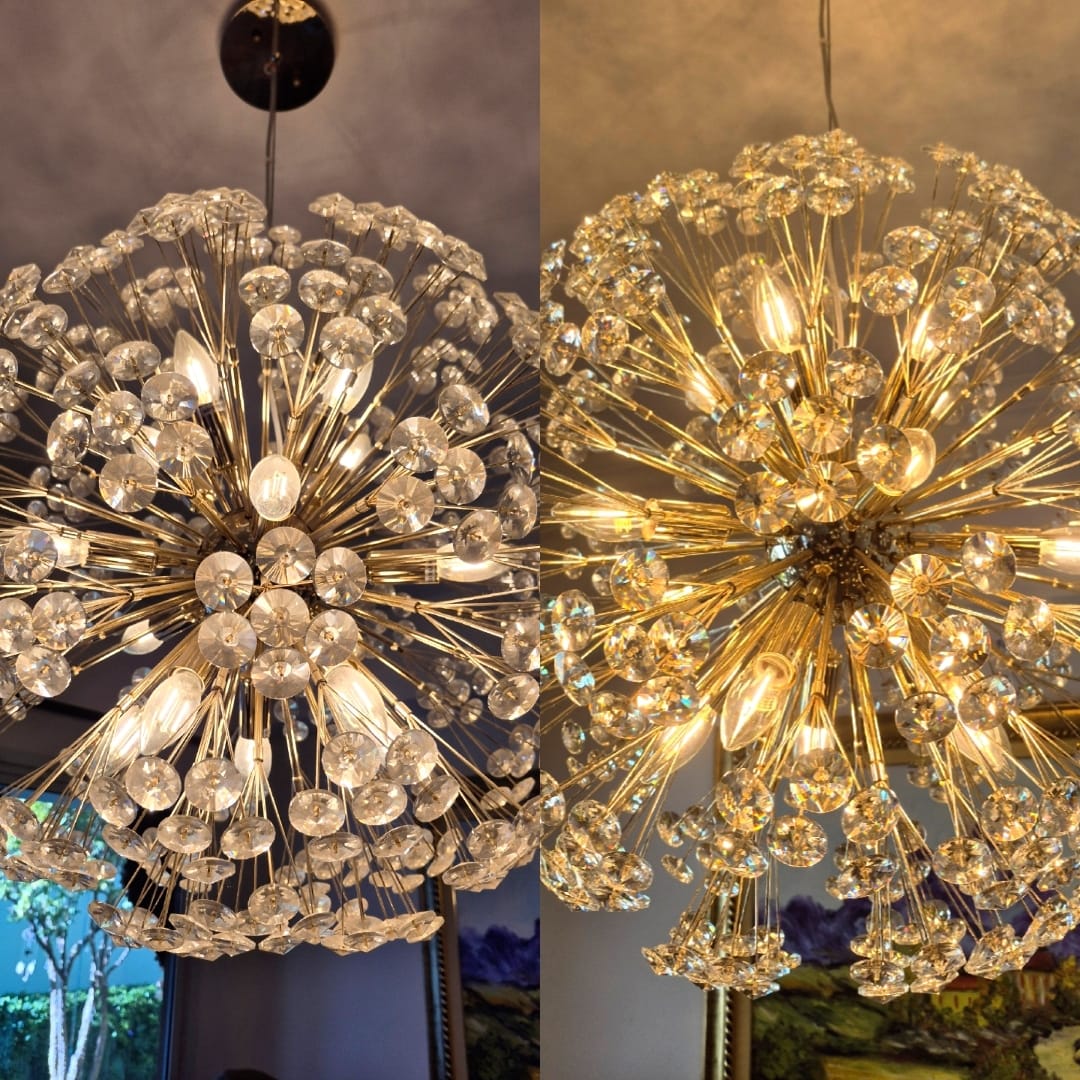 Antes e Depois Restauração de Lustres - Victoratto's