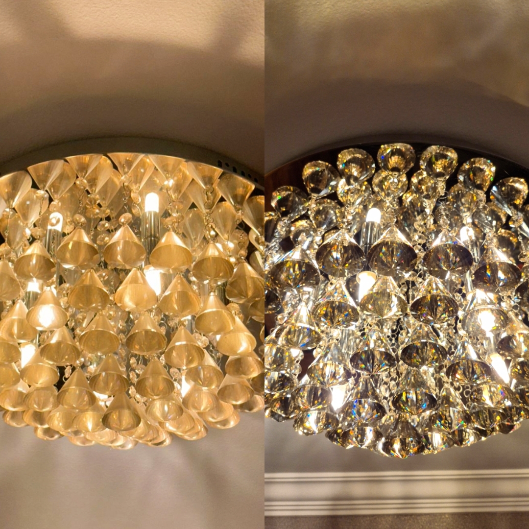 Antes e Depois Restauração de Lustres - Victoratto's