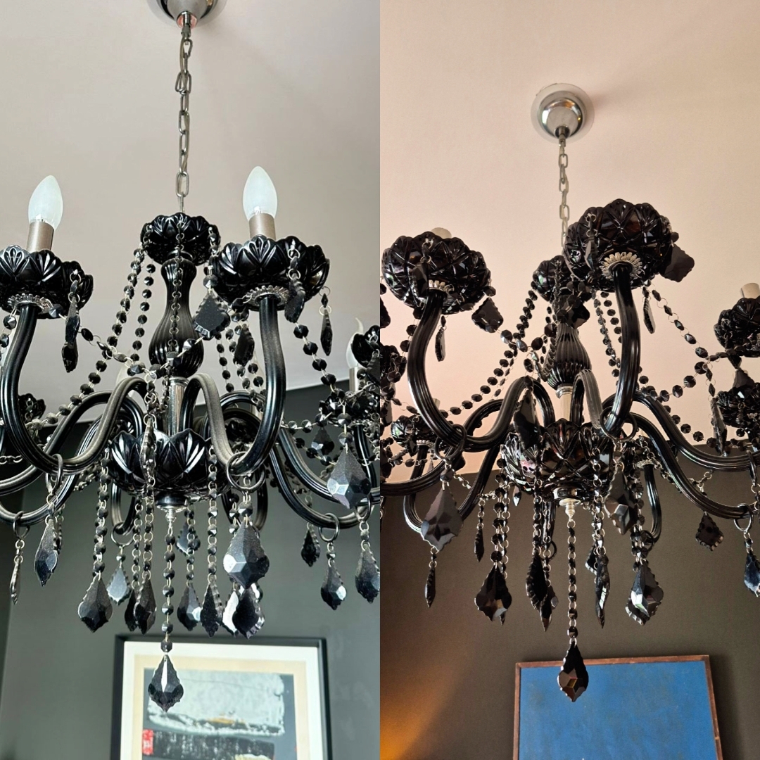 Antes e Depois Restauração de Lustres - Victoratto's
