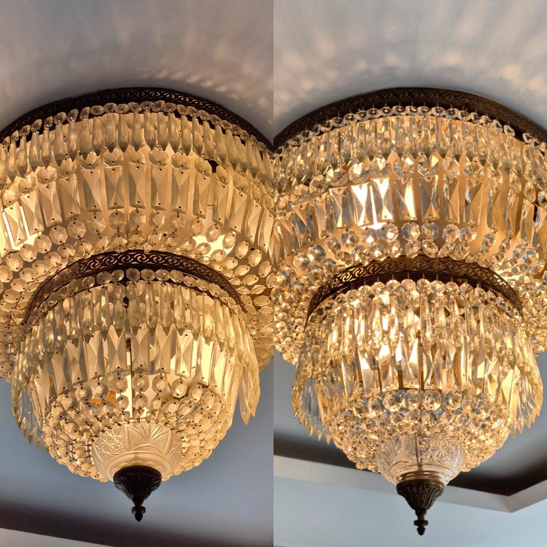 Antes e Depois Restauração de Lustres - Victoratto's