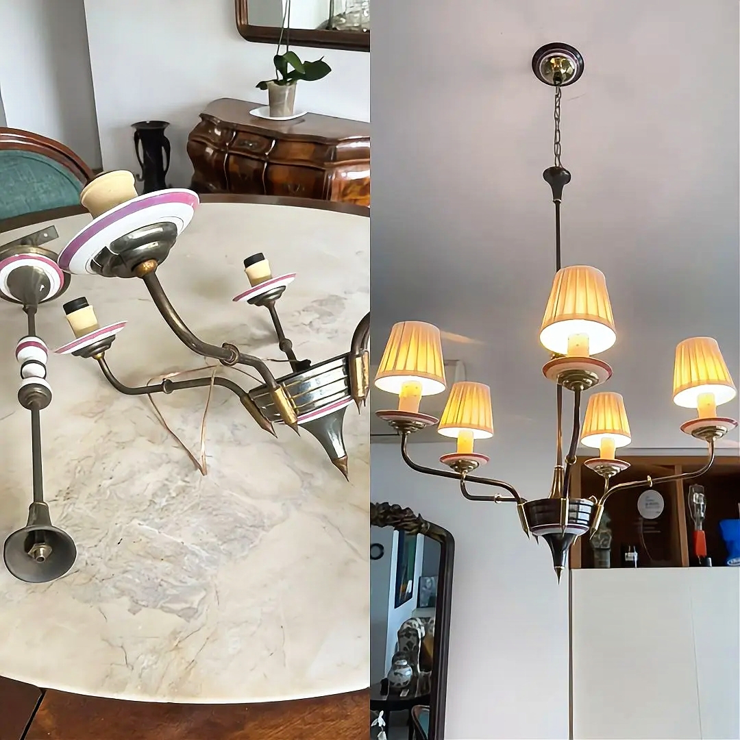 Antes e Depois Restauração de Lustres - Victoratto's